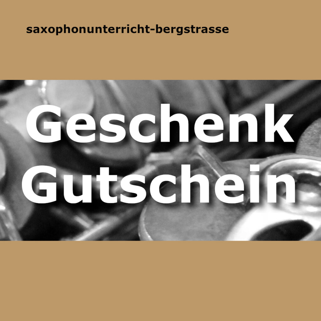 Saxophonunterricht Gutschein Seeheim